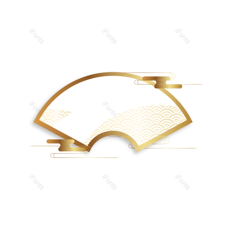 边框图片,装饰元素,扇子PNG,折扇免抠素材